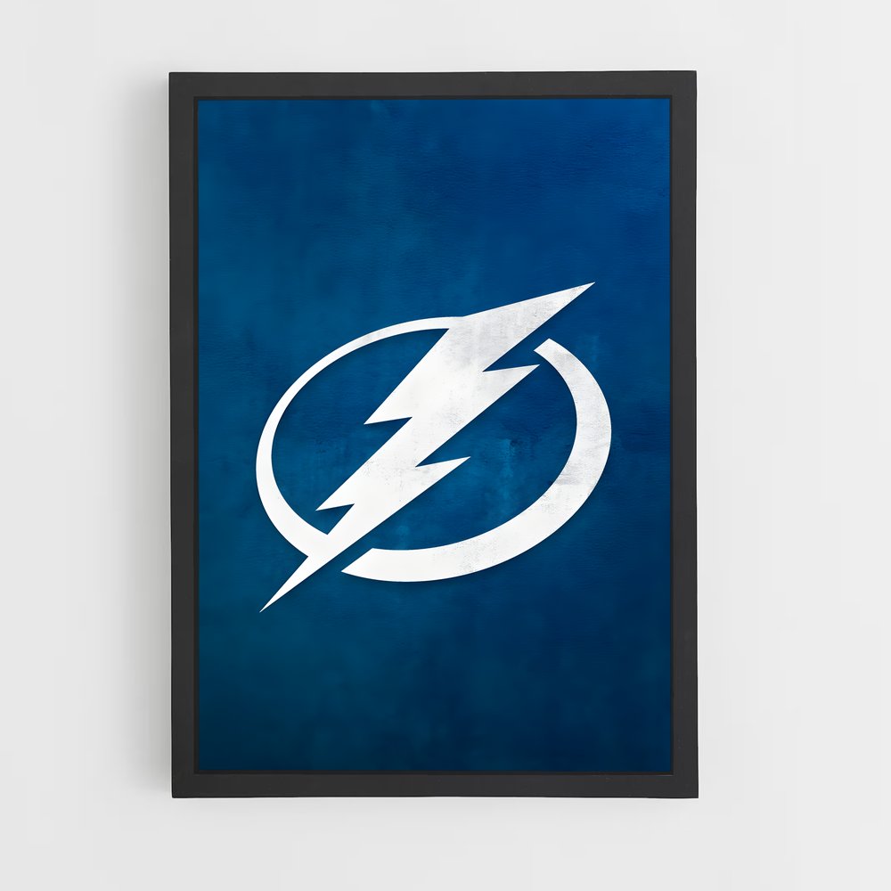 Poster Éclair Bleu – affiche Hockey sur glace (vue 2)